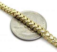 14k yellow gold semi hollow box franco chain 20-22 inch 3.70mm