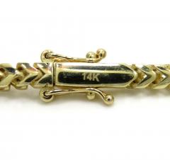 14k yellow gold semi hollow box franco chain 20-22 inch 3.70mm