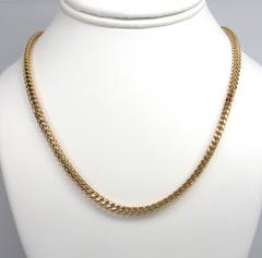 14k yellow gold semi hollow box franco chain 20-22 inch 3.70mm