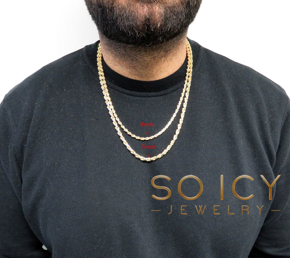 6mm gold rope chain 14k Clearance