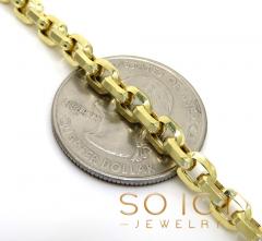 10k yellow gold beveled edge cable chain 20-24 inches 4.50mm