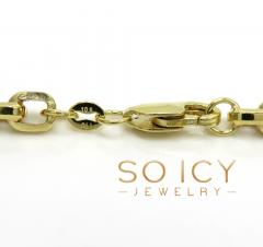10k yellow gold beveled edge cable chain 20-24 inches 4.50mm