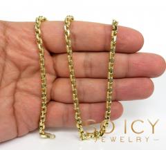 10k yellow gold beveled edge cable chain 20-24 inches 4.50mm