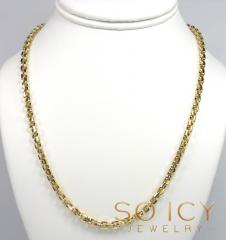 10k yellow gold beveled edge cable chain 20-24 inches 4.50mm