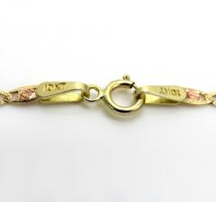10k tri color gold solid diamond cut valentino chain 18-28 inch 2mm