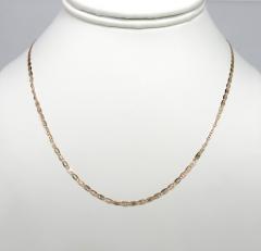 10k tri color gold solid diamond cut valentino chain 18-28 inch 2mm