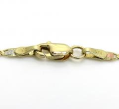 10k tri color gold solid satin mariner link chain 20 inch 2mm