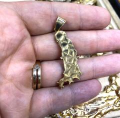 14k yellow gold medium cz saint lazarus of bethany pendant 0.40ct