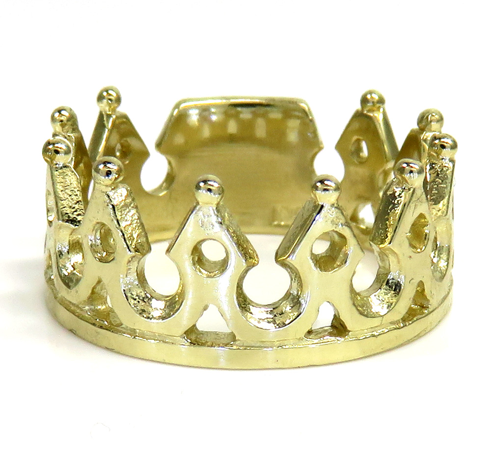 10k yellow gold crown ring - Image 3