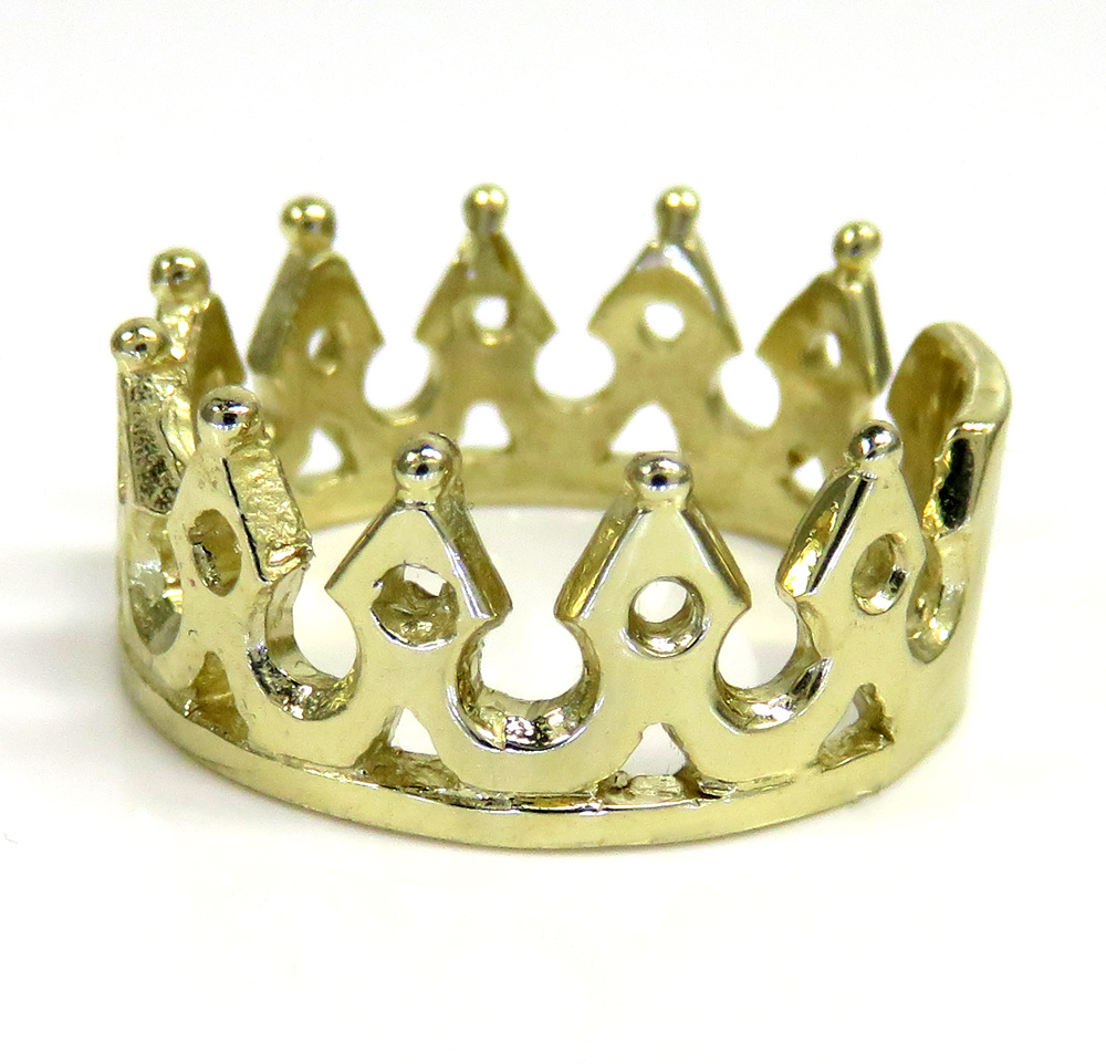 10k yellow gold crown ring - Image 4