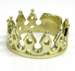 10k yellow gold crown ring 