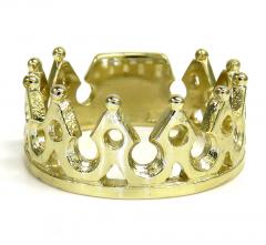 10k yellow gold crown ring 