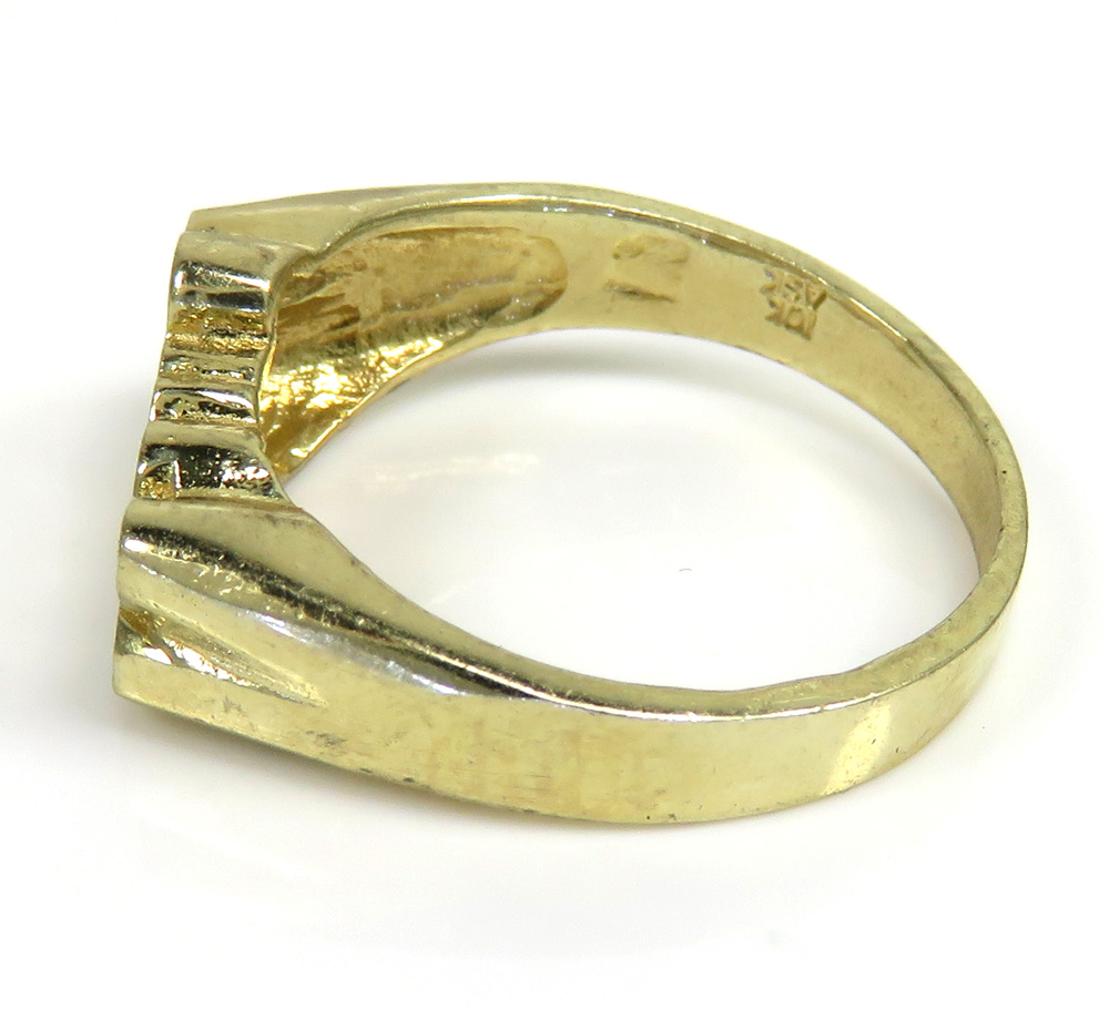 10k yellow gold small love ring - Image 3