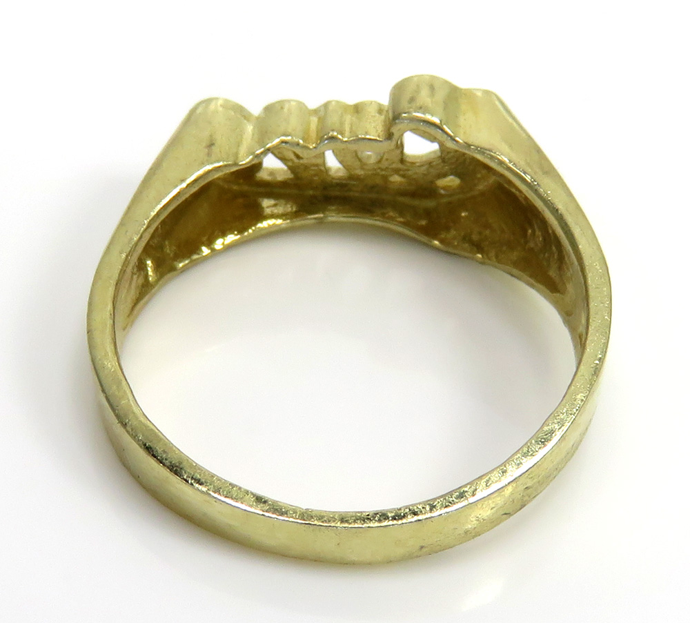 10k yellow gold small love ring - Image 4