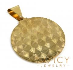 14k two tone gold xl santa barbara ruby cz pendant 0.05ct