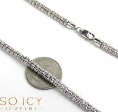 10k gold diamond cut ice link chain 4.5mm 18-26