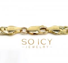 14k yellow gold solid tiger eye link chain 22-24 inch 5.70mm