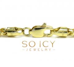 14k solid yellow gold diamond cut franco chain 18-24 inches 2.6mm