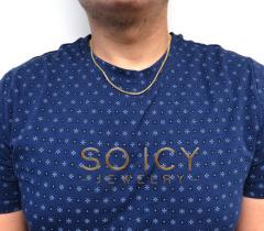 14k solid yellow gold diamond cut franco chain 18-24 inches 2.6mm