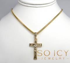 14k yellow gold bold italian jesus cross 