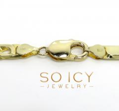 14k yellow gold solid tiger eye link chain 26 inch 6.50mm