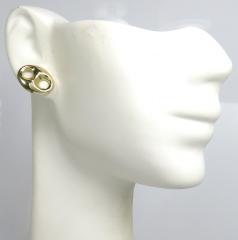 10k yellow gold large puffed 11mm gucci earrings