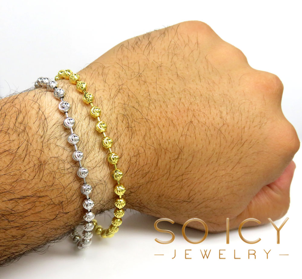 Gold Beaded Bracelets 5mm / 9