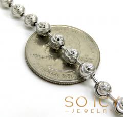 925 yellow or white moon cut bead bracelet 9 inch 5mm