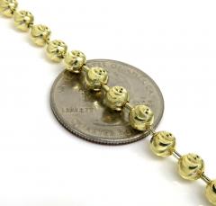 10k yellow gold moon cut bead link bracelet 8