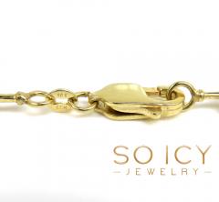 10k yellow gold moon cut bead link bracelet 8