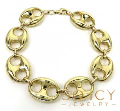 10k yellow gold hollow large gucci puff bracelet 8.75 inches 17mm 