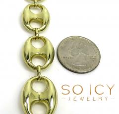 10k yellow gold hollow large gucci puff bracelet 8.75 inches 17mm 