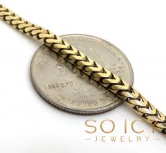 10k solid yellow gold tight link franco chain 18-26 inch 3mm