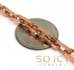 14k rose gold solid flat edge cable link chain 20-30 inches 4.80mm 