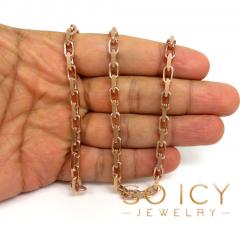 14k rose gold solid flat edge cable link chain 20-30 inches 4.80mm 