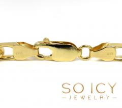 14k yellow gold solid flat edge cable link chain 20-30 inches 4.60mm 