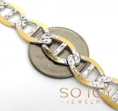10k yellow gold solid diamond cut mariner link chain 20-30 inch 10.70mm