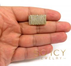 14k yellow gold 14mm diamond flap lock 2.99ct