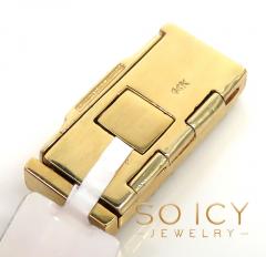 14k yellow gold 11mm diamond flap lock 1.75ct