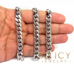 925 sterling silver miami link chain 20-26 inches 9mm