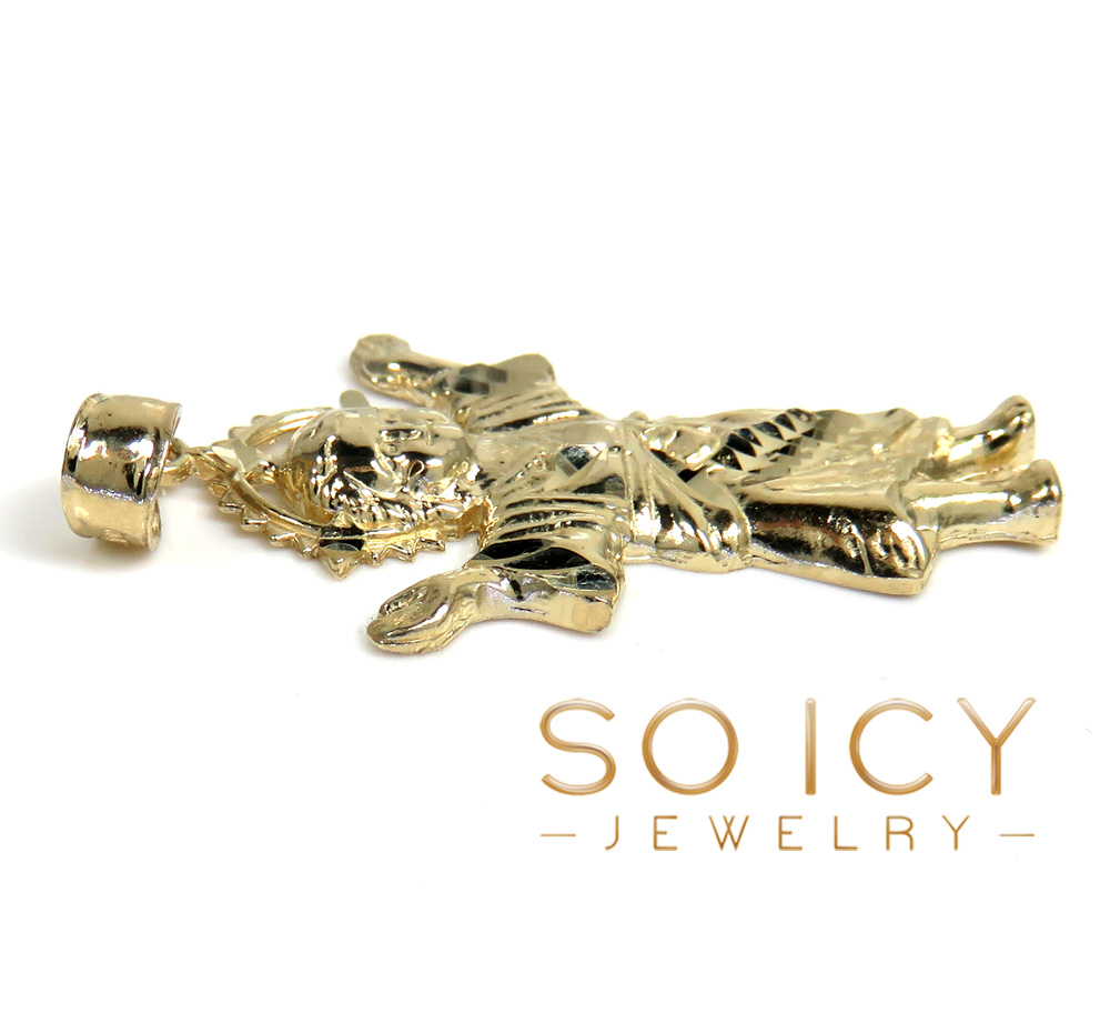 14k yellow gold small baby nino jesus pendant - Image 3