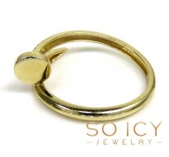 14k yellow gold nail ring 