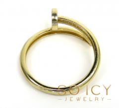 14k yellow gold nail ring 