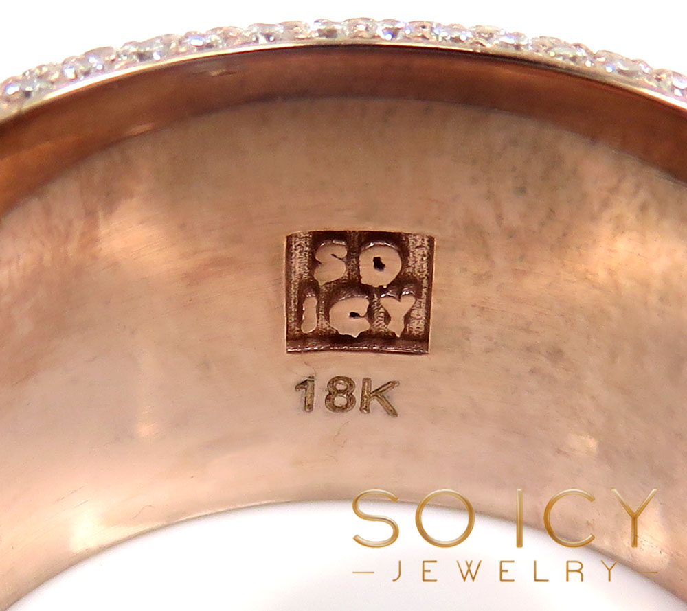 18k rose gold round assher & emerald diamond elite ring 17.20 ct 