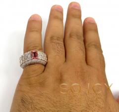 18k rose gold round assher & emerald diamond elite ring 17.20 ct 