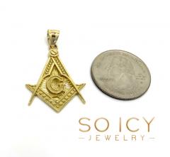 10k yellow gold free mason g pendant 