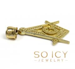 10k yellow gold free mason g pendant 