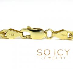 14k yellow gold solid flat edge cable link chain 20-24 inches 3.60mm 