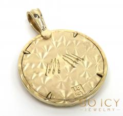 14k gold solid filigree lion medallion pendant 