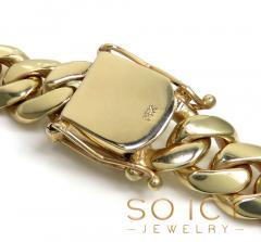 14k yellow gold solid miami link chain 20-26 inch 12mm